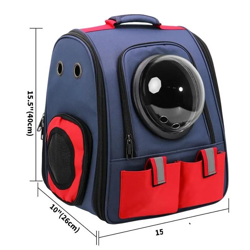 pet cat backpack breathable cat carrier outdoor pet shoulder bag for small dogs cats space capsule astronaut travel bag jllnoy