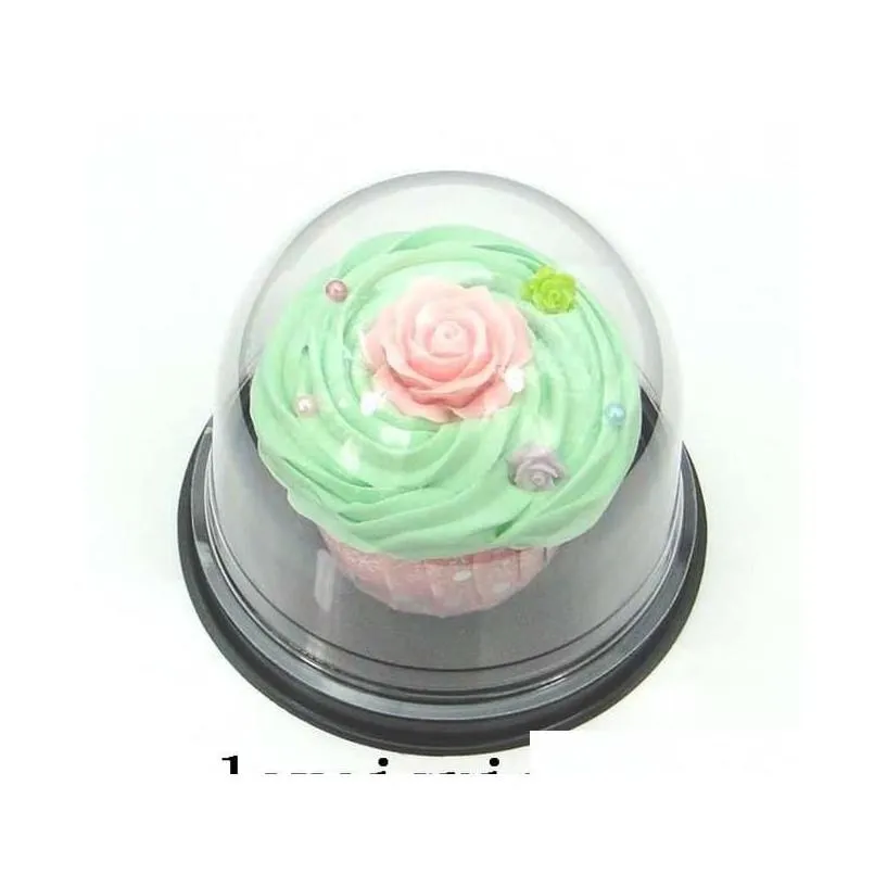 high quality100pcs equal 50sets clear plastic cupcake cake dome favor boxes container wedding party decor gift boxes uqk5d