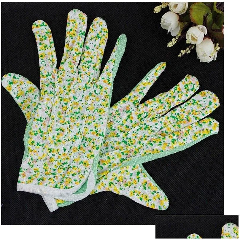 100% Cotton Antiskid Personal Workplace Safety Soft Jersey Women Gardening Working Gloves 4 colors Free Shipping WA0592