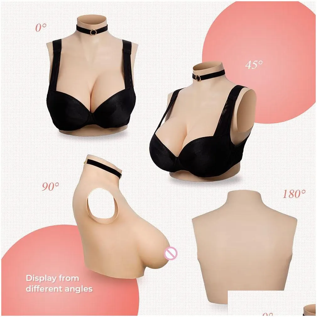 crossdresser breast forms silicone breast plate fake boobs enhancer b-g cup soft silicone breastplate