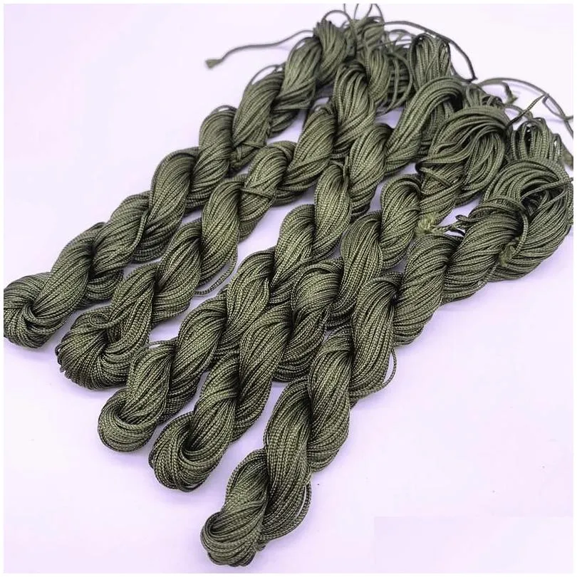 20yards 1.0mm nylon cord thread chinese knot macrame rattai braided string for jewelry making diy tassels beading for shamballa h