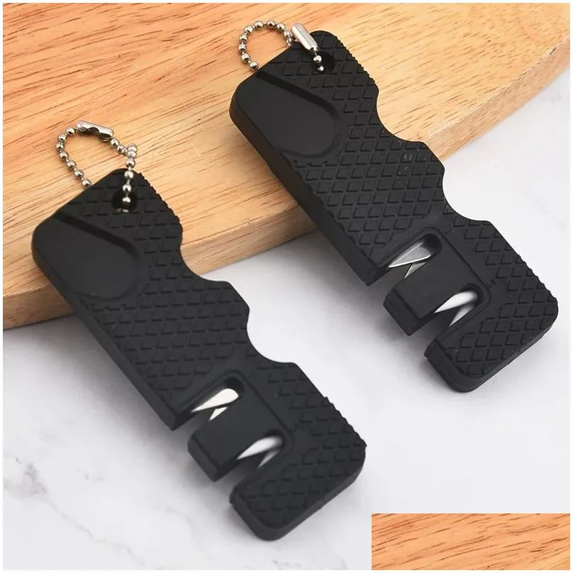 Ceramic Multipurpose Keychain Whetstone Carbide Knife Pocket Diamond Tool Scissor Sharpen Fish Sharpener outdoor multi Hook Camp