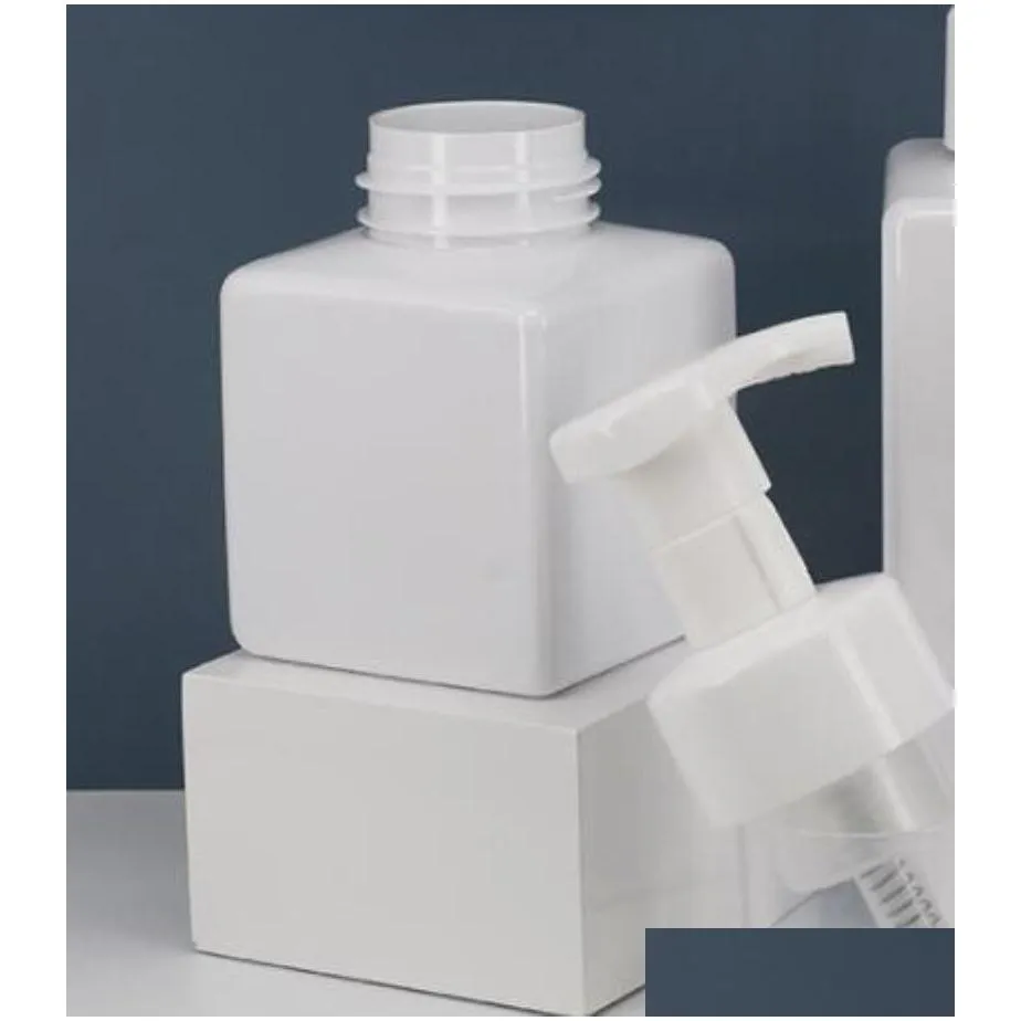 wholesale packing bottles office school business industrial 250ml pet plastic hand sanitizer bottle square foam pump for face cleansing fast sea