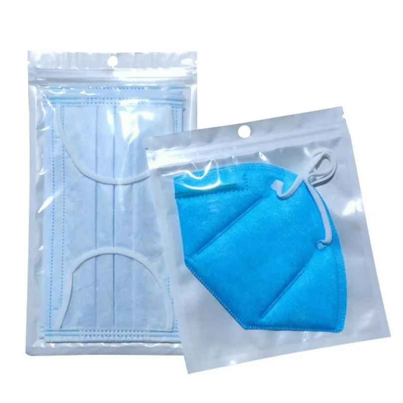 Sealed zipper bag self sealing bag translucent plastic bags pearl mask Packing bag Factory wholesale LX2822