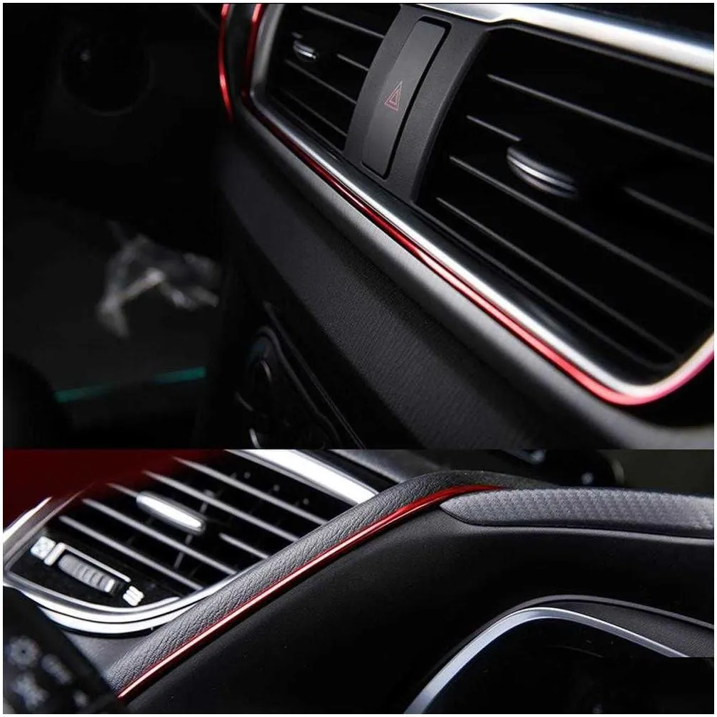 5m universal car interior moulding trims line strips auto car door gap edge trim strip decorative line sticker car accessories