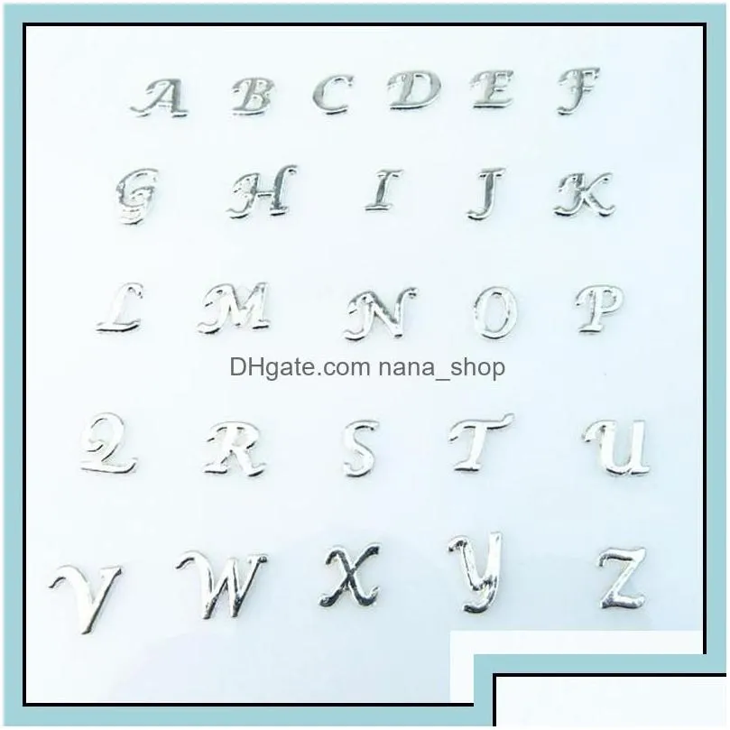 charms floating 130pcs/lot wholesale high quality mix crystal letter diy az alphabet locket for living glass nanashop drop delivery