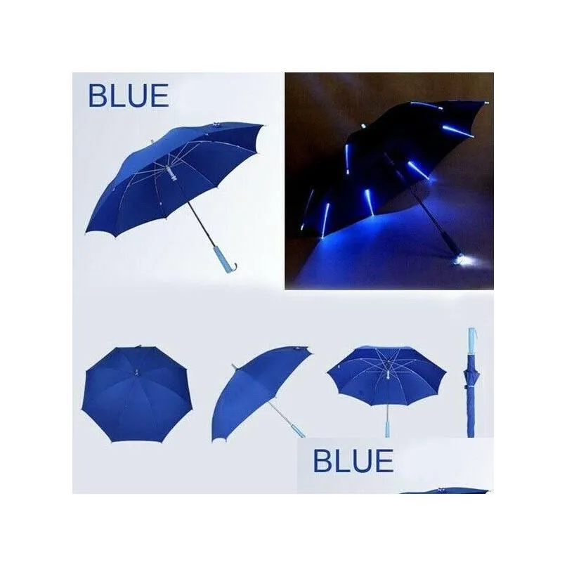 umbrellas led light-up umbrella variable color night safety 8 rib light with kids cool gift