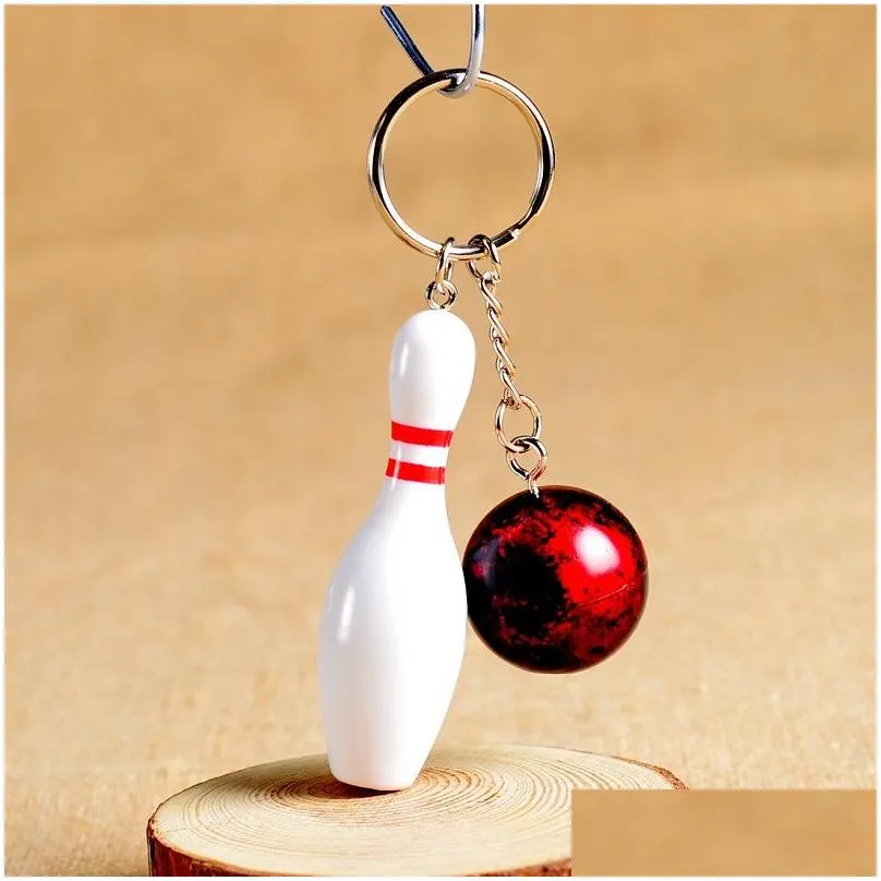 New Metal Bowling Ball Key chains Fashion Novelty Sports Key rings Gifts for Promotion FREE SHIPPING WA2080