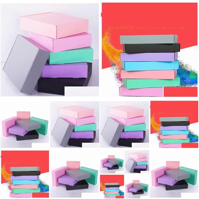 paper gray 10pcs ornaments/scarf/tie box pink gift packaging carton box packaging black paper cardboard 15x15x5cm jllbs yummyshop