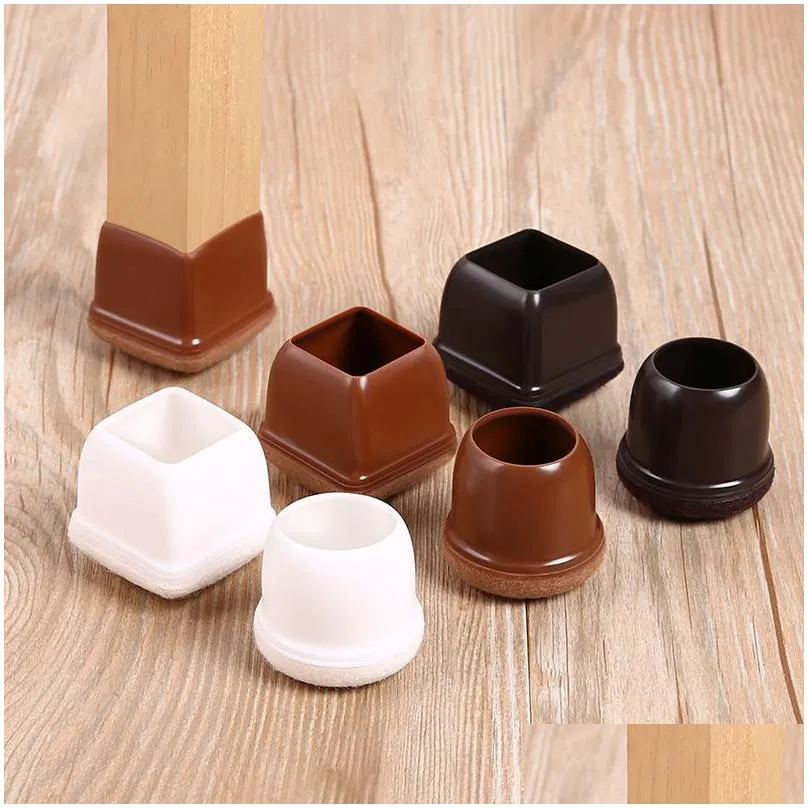 round square table chair leg protectors 0.75/1/1.25 inches floor furniture protectors bottom cover feet pads caps