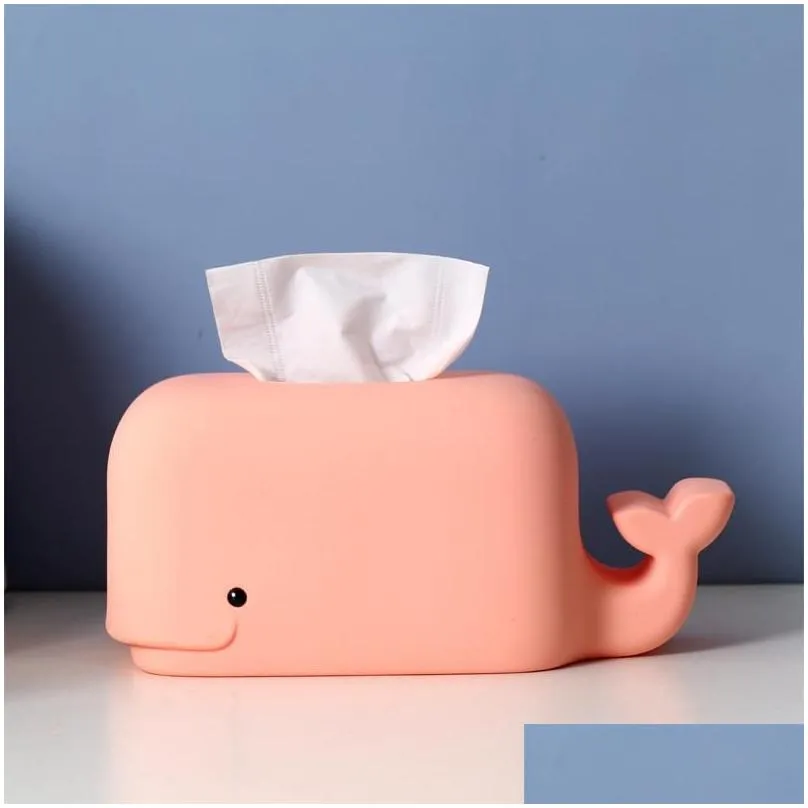 tissue boxes napkins silicone whale box with phone holder napkin dispenser desk accessories kitchen bathroom home office storage