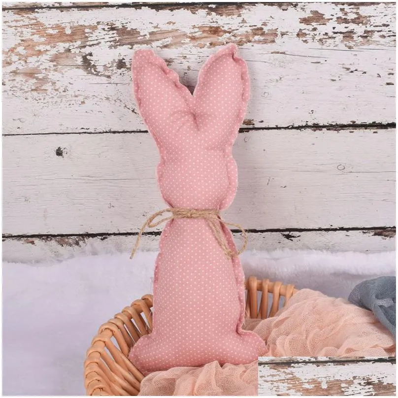 easter rabbit decoration cloth art plush bunny holiday party ornaments kids toys gifts home decorations