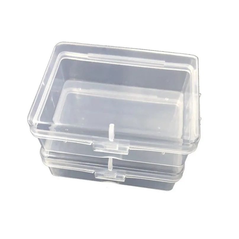 Clear Lidded Small Plastic Box For Trifles Parts Tools Storage Box Jewelry Display Box Screw Case Beads Container CT0338