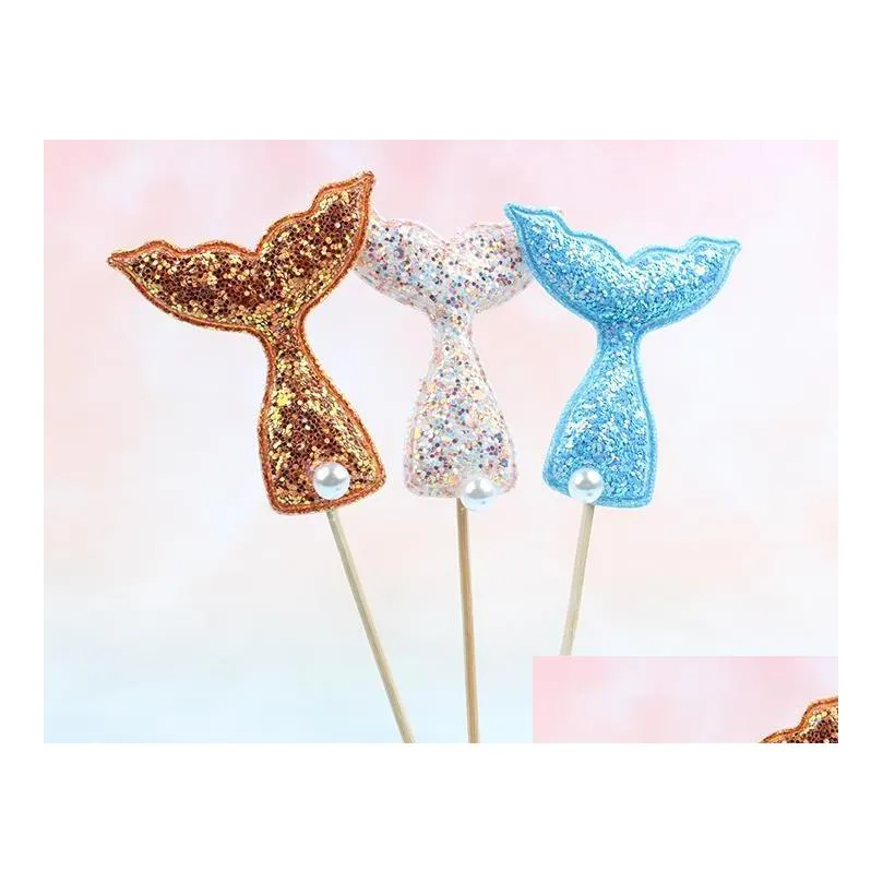 shiny mermaid tail cake toppers - perfect for baking decorating diy parties