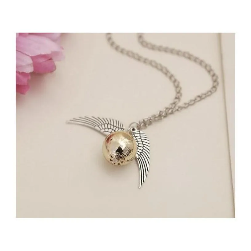  style silver wings snitch gold necklace pendant golden wholesale rhbbr 7a3yg