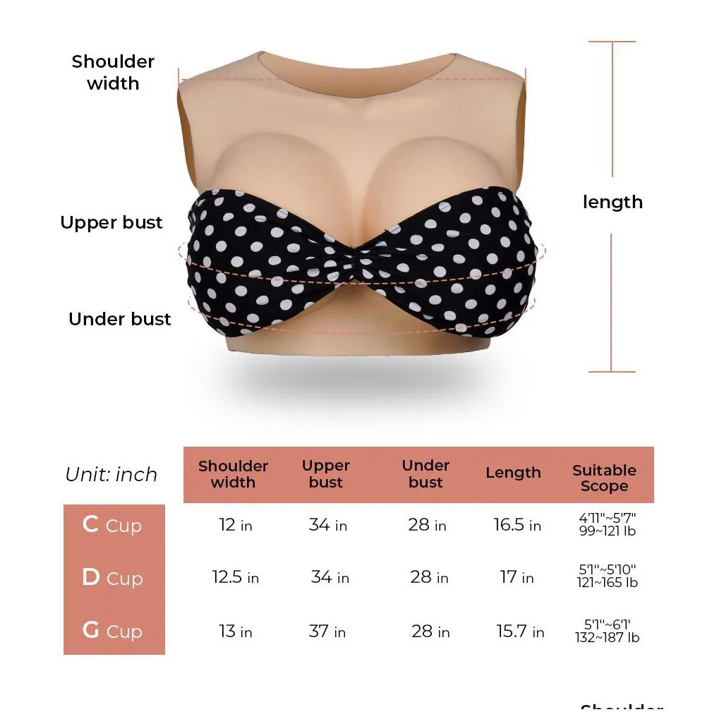 silicone breastplate round collar realistic breast form for crossdress transgender drag queen mastectomy