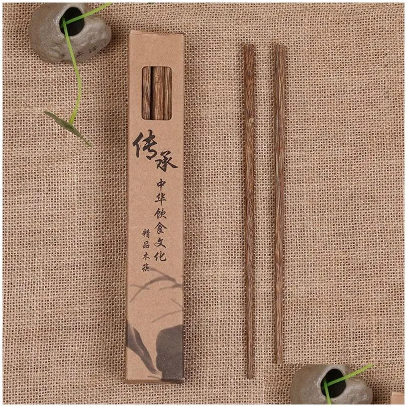 Natural Wooden Bamboo Chopsticks Health Without Lacquer Wax Tableware Dinnerware Hashi Sushi Chinese LZ0881