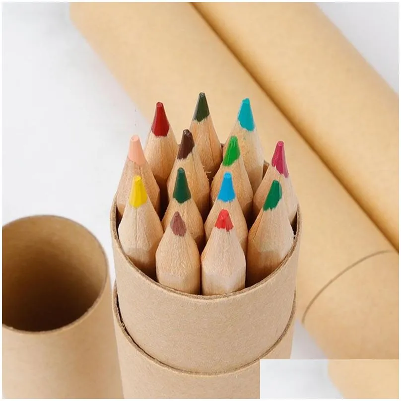 Black Kraft Paper Incense Tube Incense Barrel Small Storage Box for pencil Joss Stick Convenient Carrying LX1636