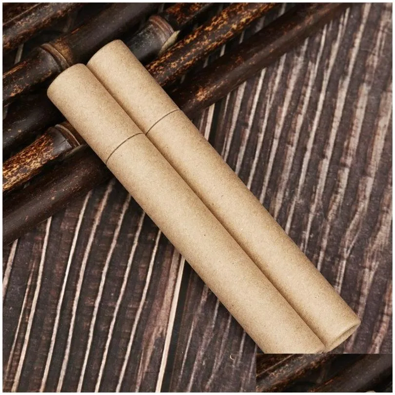 5/10/20gram small perfume paper tube packaging Joss Stick Convenient Carrying Kraft Paper Incense Tube give box LX3227