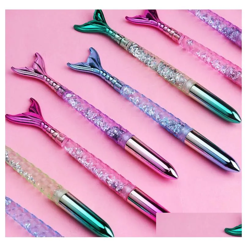 mermaid gel pen set - cartoon fish design 0.5/1mm tip ideal for students office business writing gifting and prizes