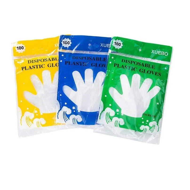 Eco-friendly Plastic Disposable Gloves Restaurant Home Service Catering For Home Kitchen Food Processing wholesale LX0769
