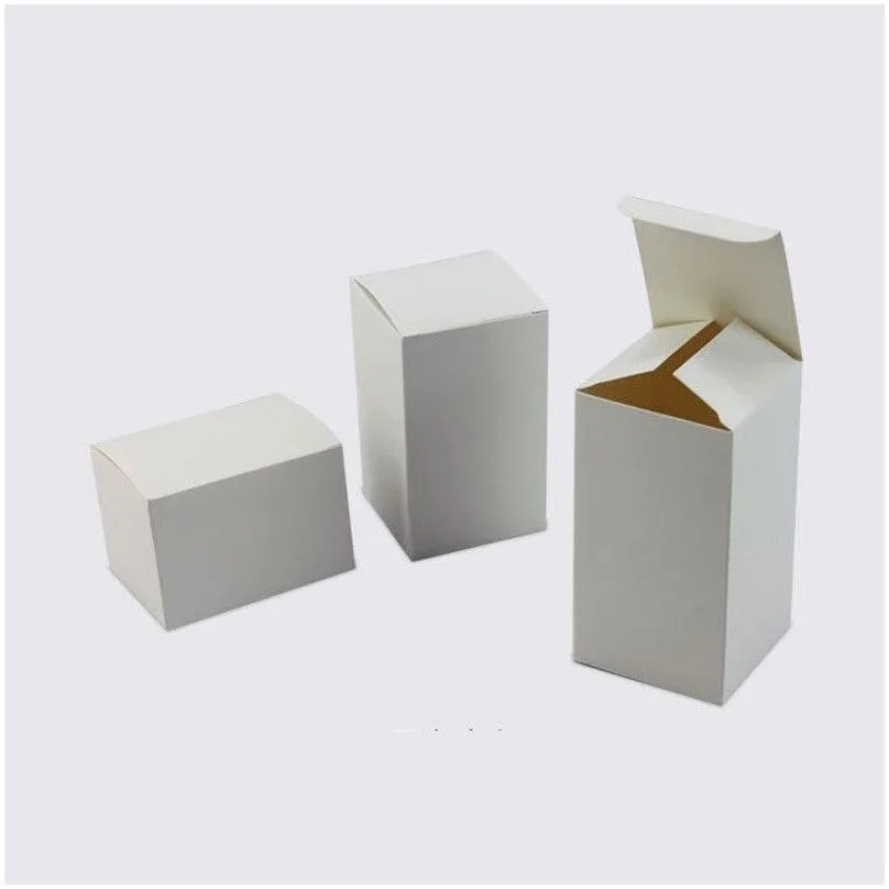 20 Size white packaging gift small cardboard boxes,square kraft paper cardboard packaging paper box Factory wholesale LZ0740