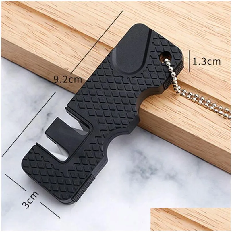 Ceramic Multipurpose Keychain Whetstone Carbide Knife Pocket Diamond Tool Scissor Sharpen Fish Sharpener outdoor multi Hook Camp