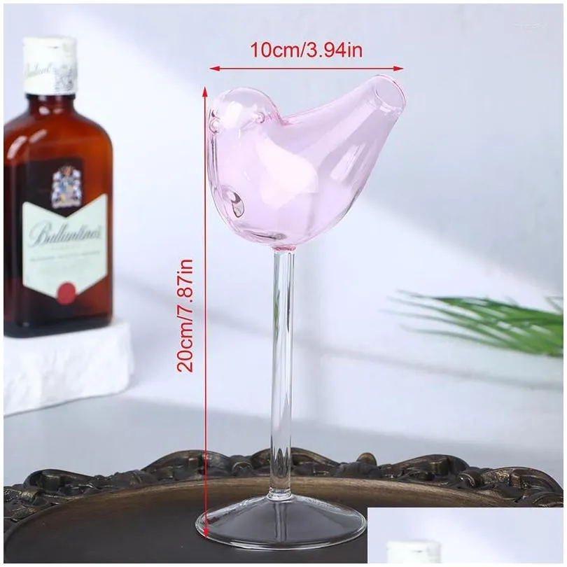 wine glasses 1pc bird glass transparent bird-shaped cocktail lead- high shelf cup bar drinkware