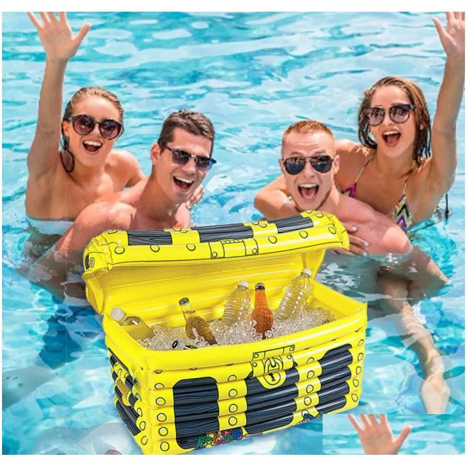 inflatable swimming pool ice bucket drink fruit box treasure bar party holiday beach interactive pvc toy accessories