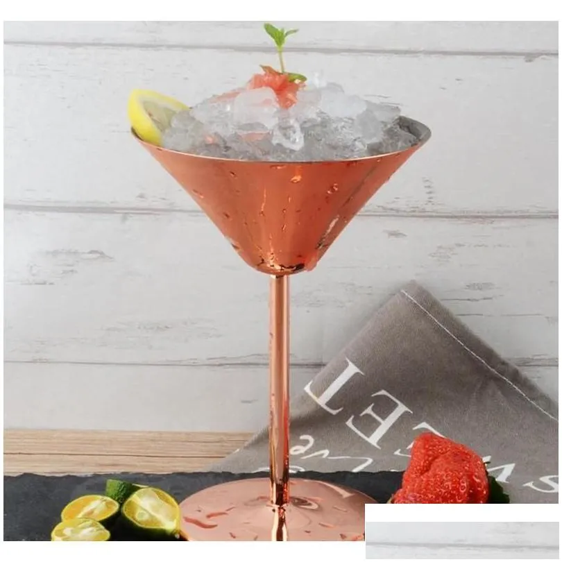 200ml stainless steel martini cup copper plated wine glasses cocktail champagne glass wedding el party bar wedding drinkware 3rqg8