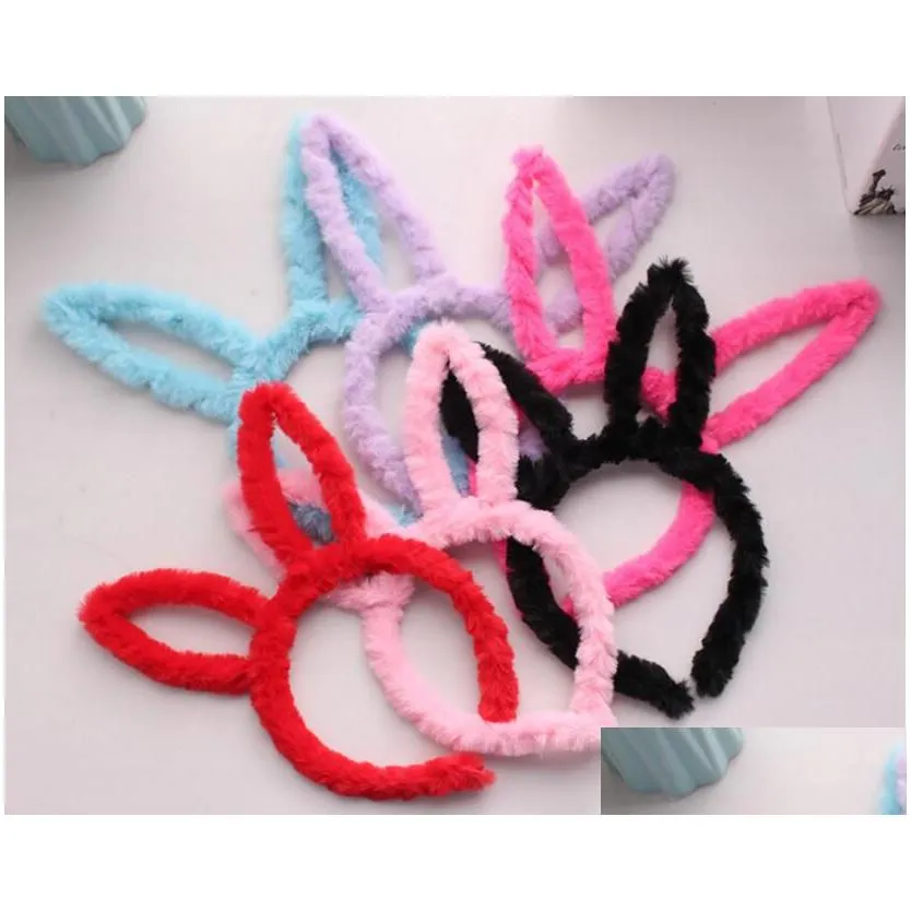 softxmas rabbit ear headband cute plush hair accessory for girls concerts parties