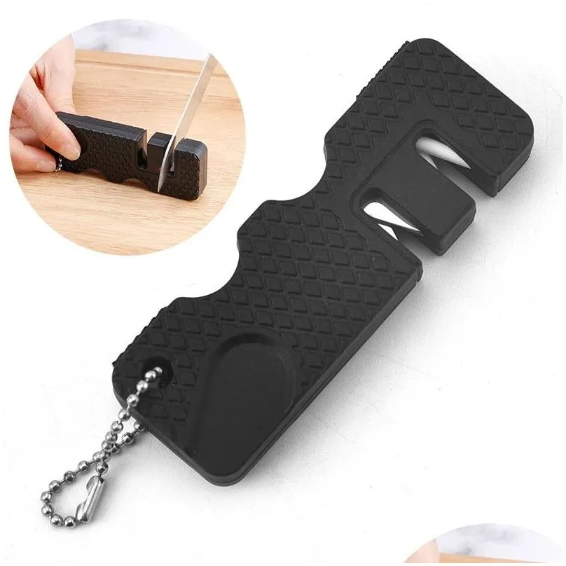 Ceramic Multipurpose Keychain Whetstone Carbide Knife Pocket Diamond Tool Scissor Sharpen Fish Sharpener outdoor multi Hook Camp