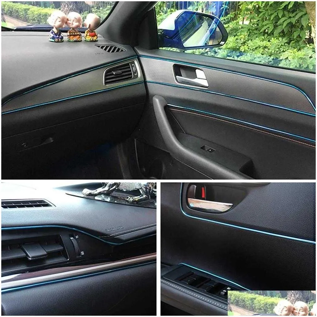 5m universal car interior moulding trims line strips auto car door gap edge trim strip decorative line sticker car accessories