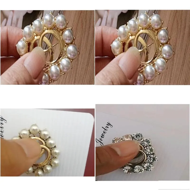 3pcs pearl floral crystal brooch rhoudium pearl flower pins and brooches for women wedding bridal corsage decoration a241a