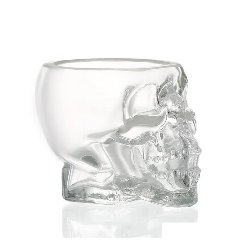 creative crystal skull head vodka whiskey 75ml s glass cup halloween christmas gift drinking ware home bar cup mug lxbhm