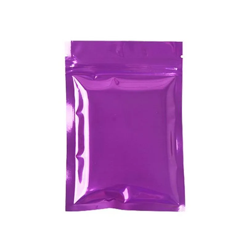 6 Size 6 colors Metallic Mylar Self sealing Bags Flat Black Aluminum foil Packing Bags plastic bags LX1041