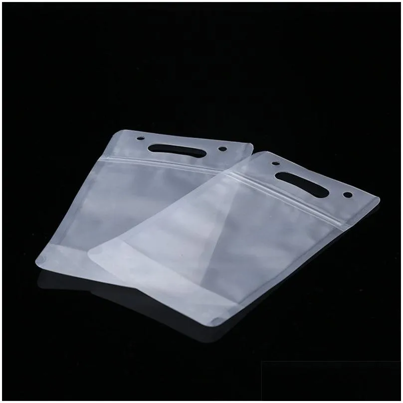 Drinking Juice Plastic Bag Beverage Frosted Bag with Handle Soup Liquid Bag Kitchen Freezing No Straw wholesale LX2899