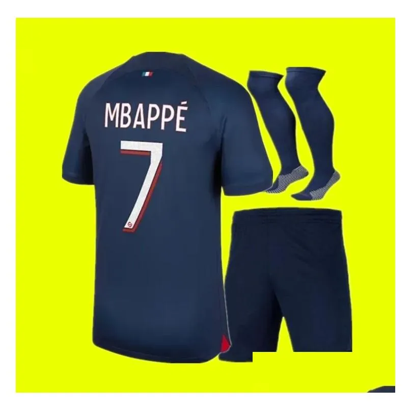 adults and kids 23 24 psgs mbappe soccer jerseys 2023 2024di maria wijnaldum sergio ramos hakimi fourth maillots de football kit icardi verratti third