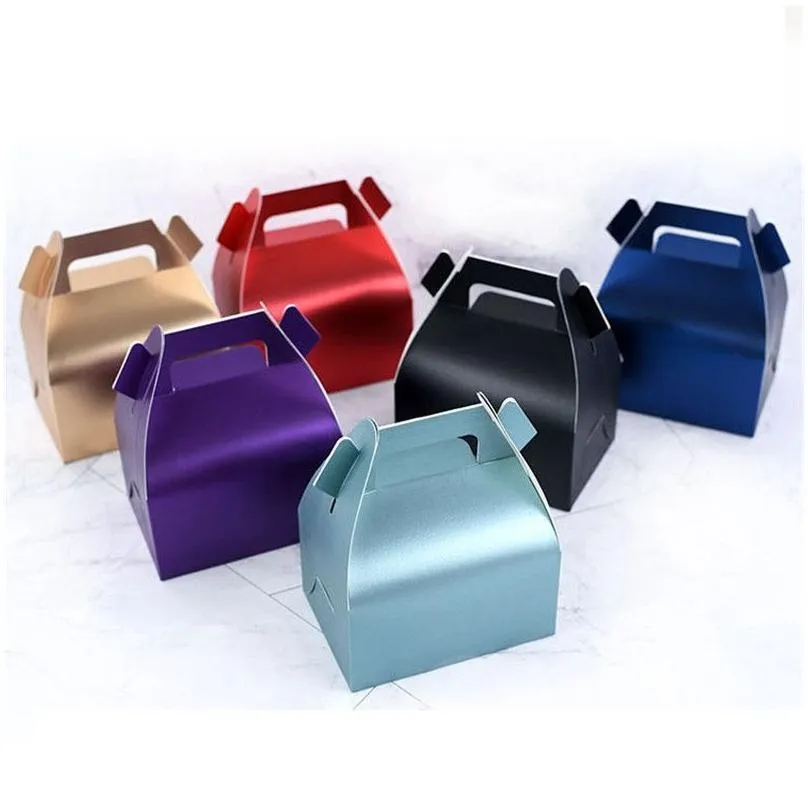 Wedding Favors Gifts Small Portable Mousse Box Cake Box Dessert Packing Boxes Festive Party Packaging Supplies Gift Box CT0248