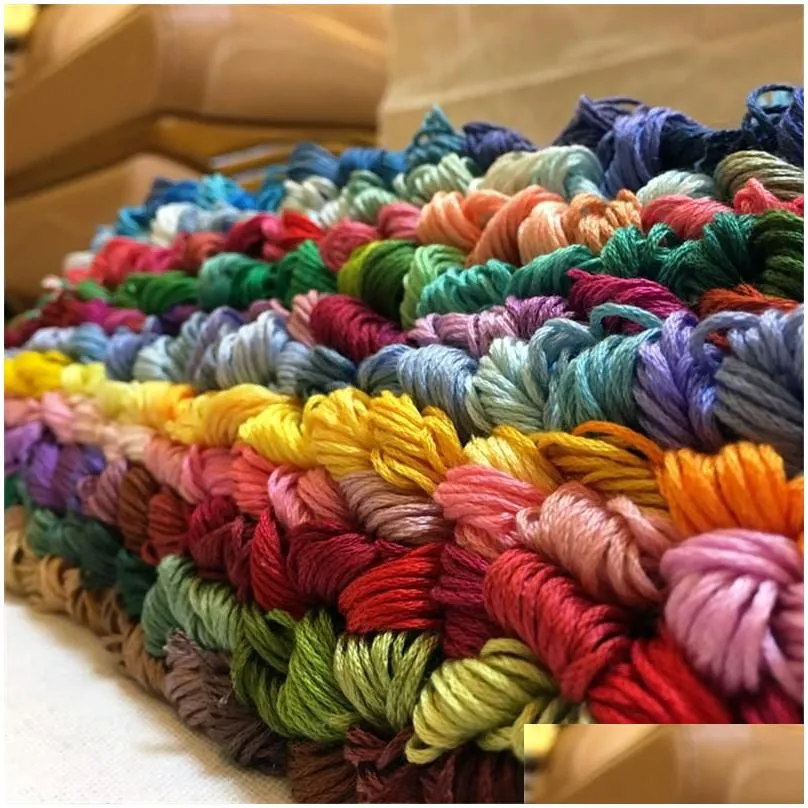 8.7 Yard Embroidery Thread Cross Stitch Thread Floss CXC Similar DMC 447 colors wholesale LZ0903