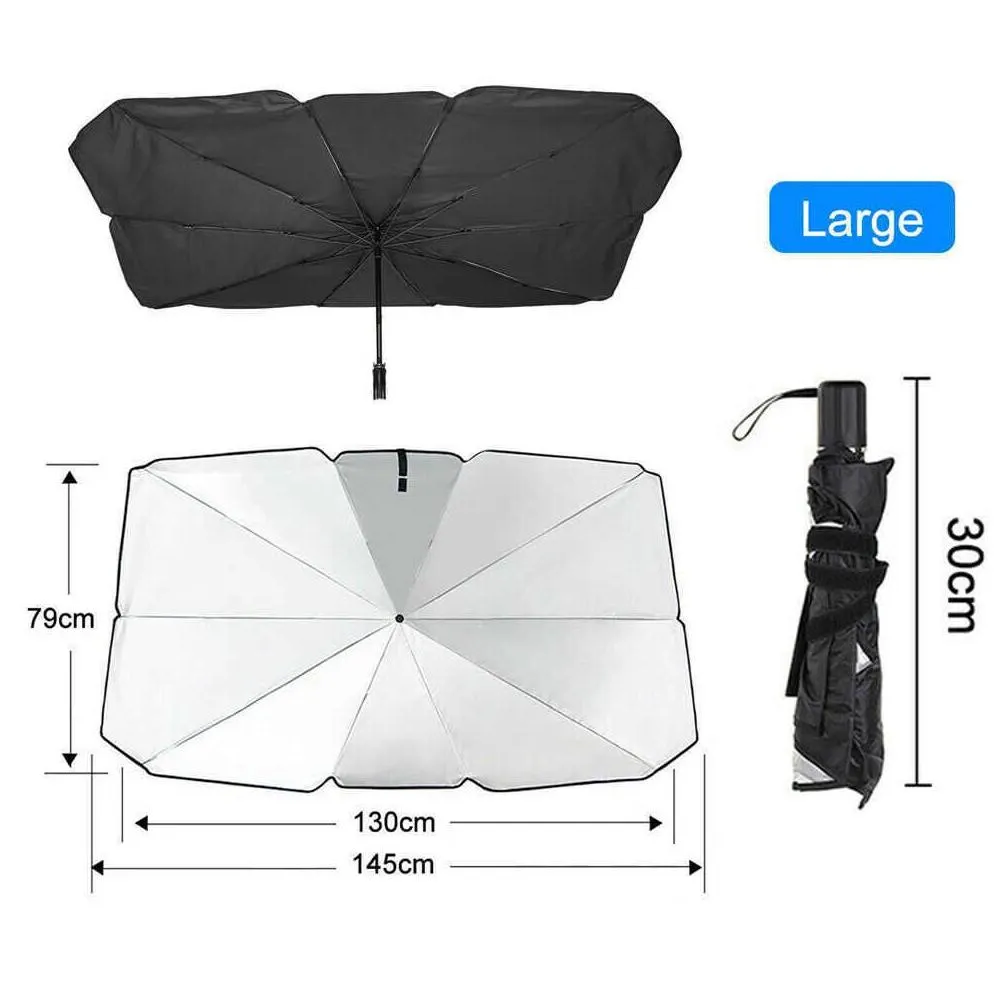 125cm 145cm foldable car windshield sun shade umbrella car uv cover sunshade heat insulation front window interior protection