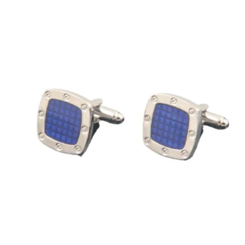 luxury audemais plguet cufflinks for french man shirt cufflink silver blue octagon cuff button as wedding groomsmen wear jewelry cuff