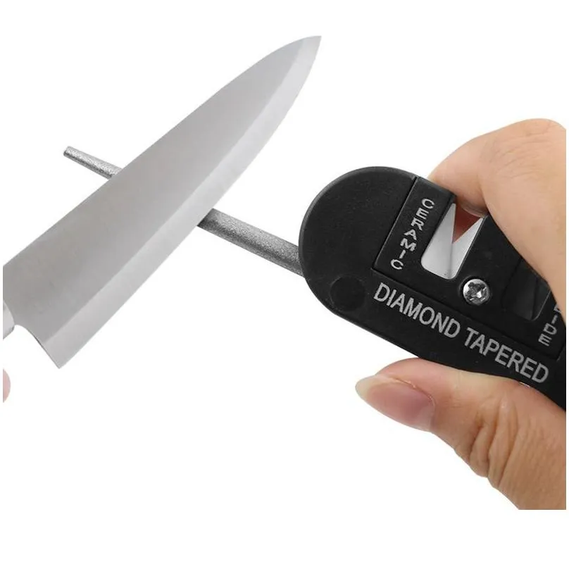 Portable Outdoor Sharpeners Multifunctional Camp Tool for Hunting and Cooking Tungsten Steel Materials Knife Sharpening Tool