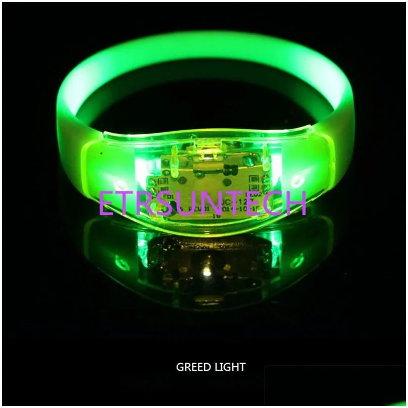 Led Voice Control Bracelets Luminous Wristband Night Light Kids Toys glow In The Dark Party Accessories LX0054