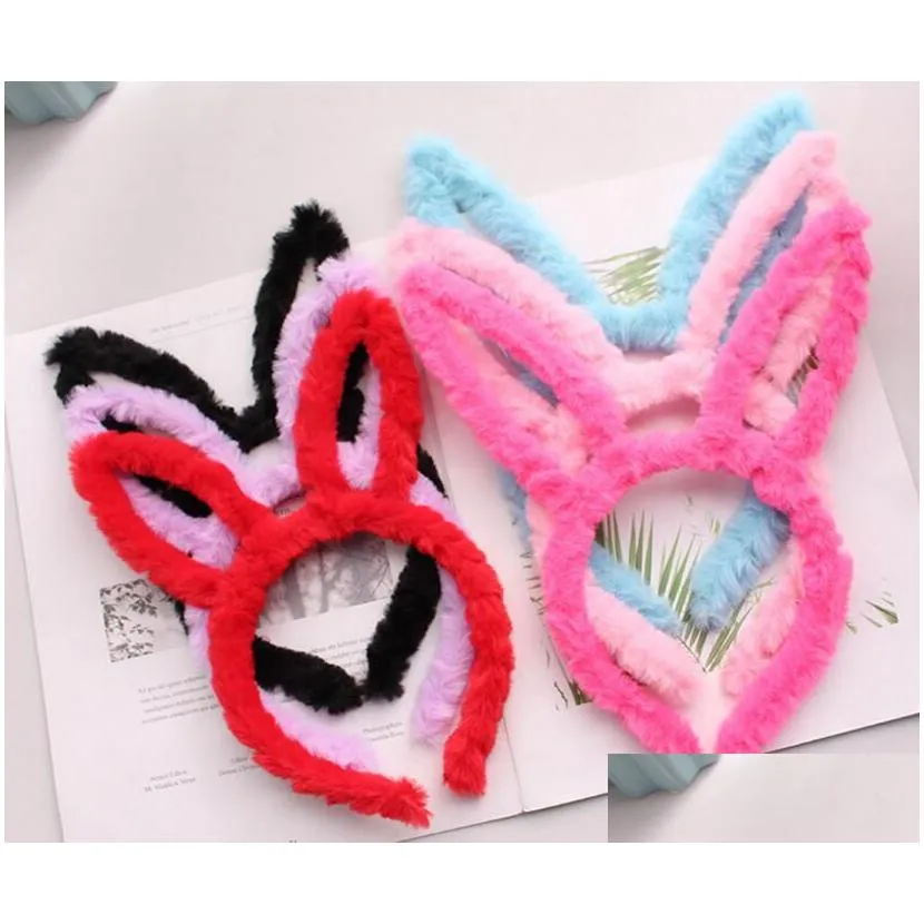 softxmas rabbit ear headband cute plush hair accessory for girls concerts parties