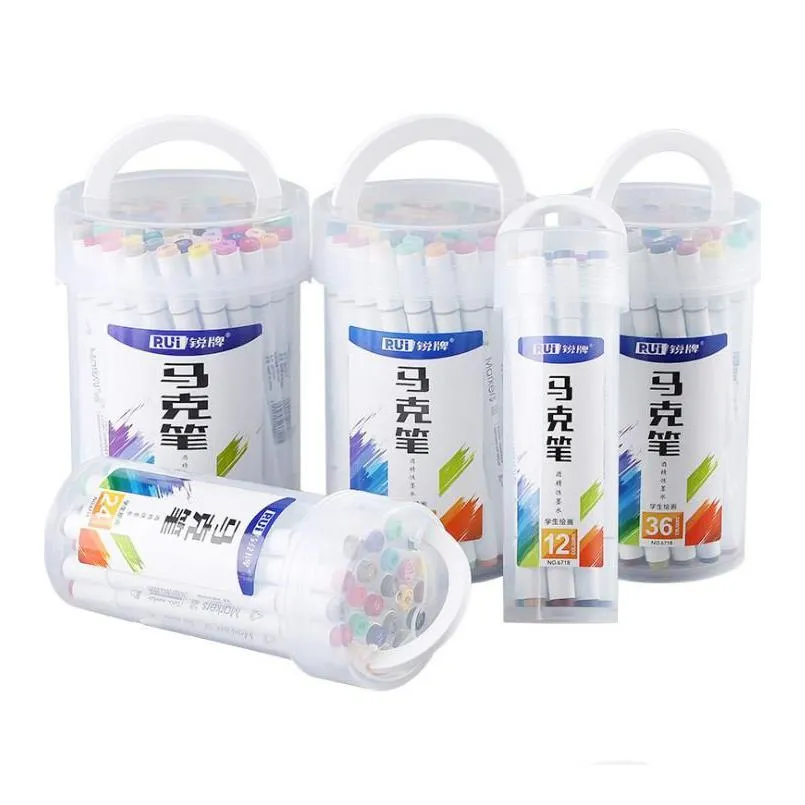 artify dual tip alcohol markers set - perfect for illustration coloring sketching card making - portable case included