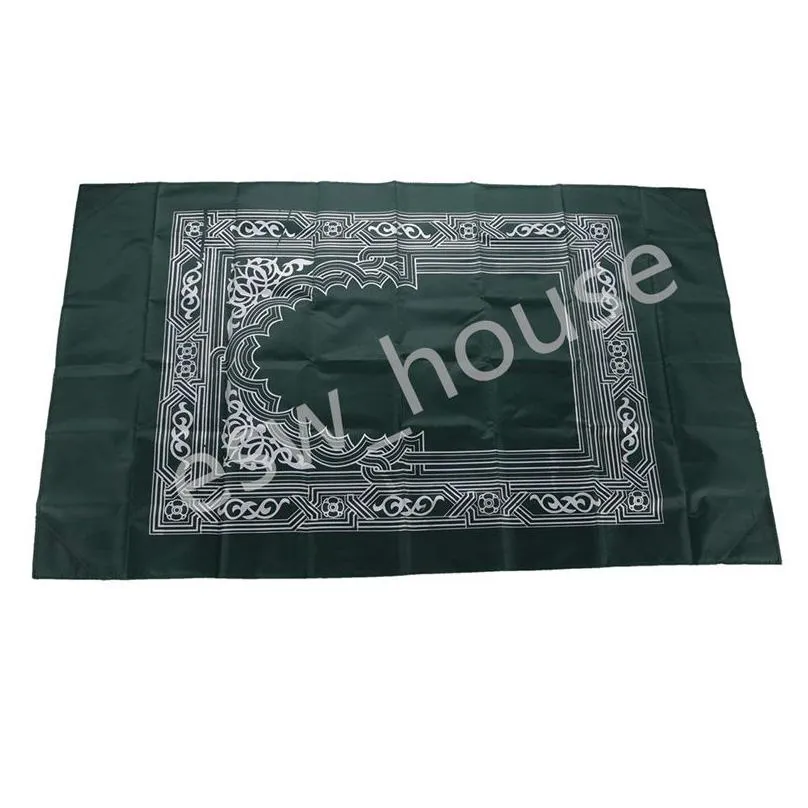 portable waterproof muslim prayer mat rug with compass islamic eid decoration gift party favors blanket