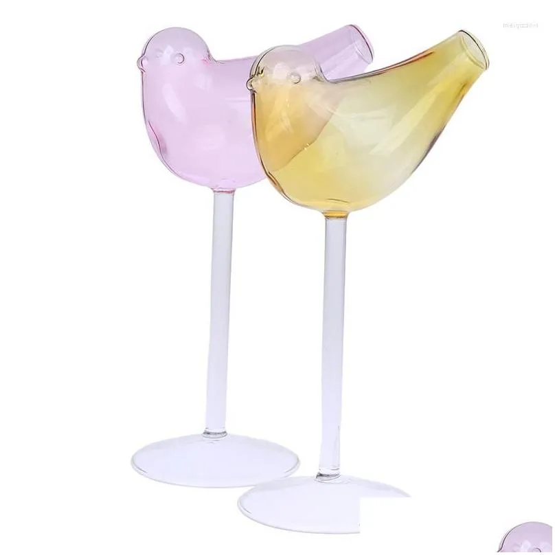 wine glasses 1pc bird glass transparent bird-shaped cocktail lead- high shelf cup bar drinkware