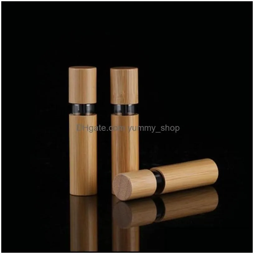 wholesale packing bottles 10ml fl bamboo mascara bottle refillable tube mascaras brush empty packaging cosmetic container sile brushes growth