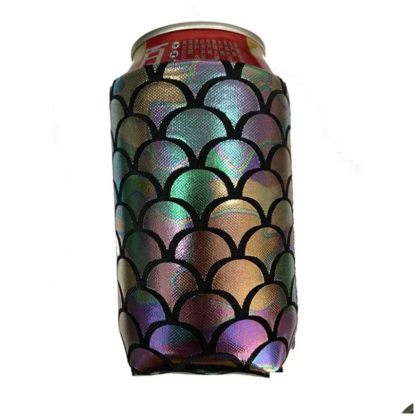 Mermaid 330ml Neoprene Beer Coolies for 12oz Cans and Bottles Drink Coolers DIY Custom Wedding Party LX3129